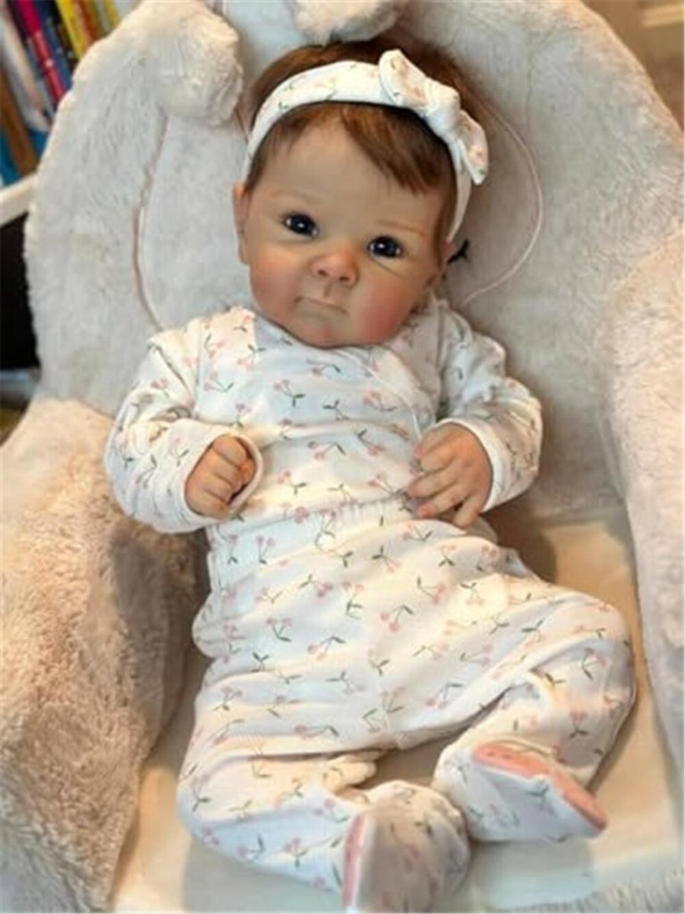 18" Reborn Baby Doll Full Body Silicone Vinyl Realistic Girl Textured Skin